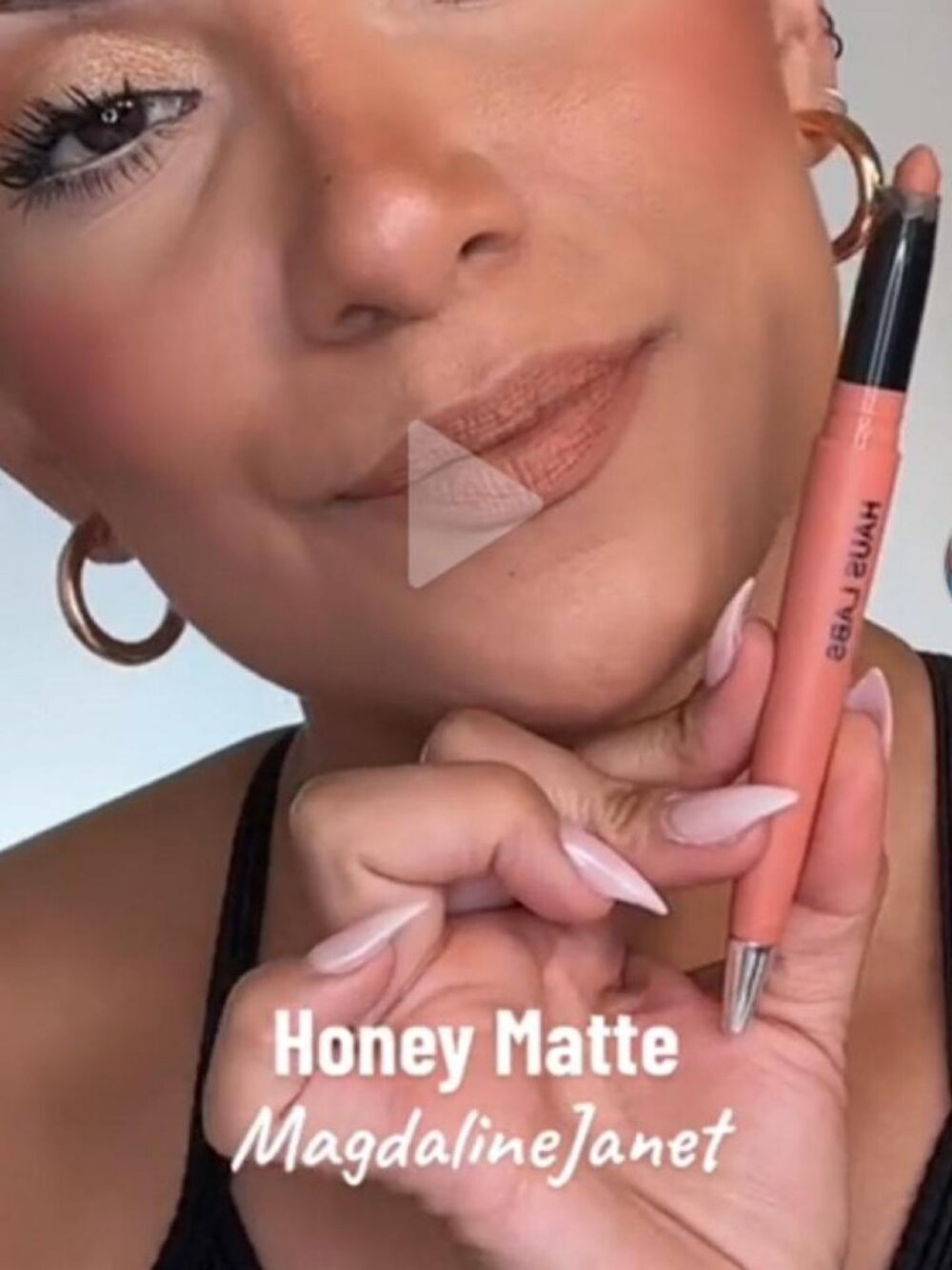 Haus Labs Lip Crayon (Honey Matte) + LA Girl Lash Curler & Eyeliner - BNIB